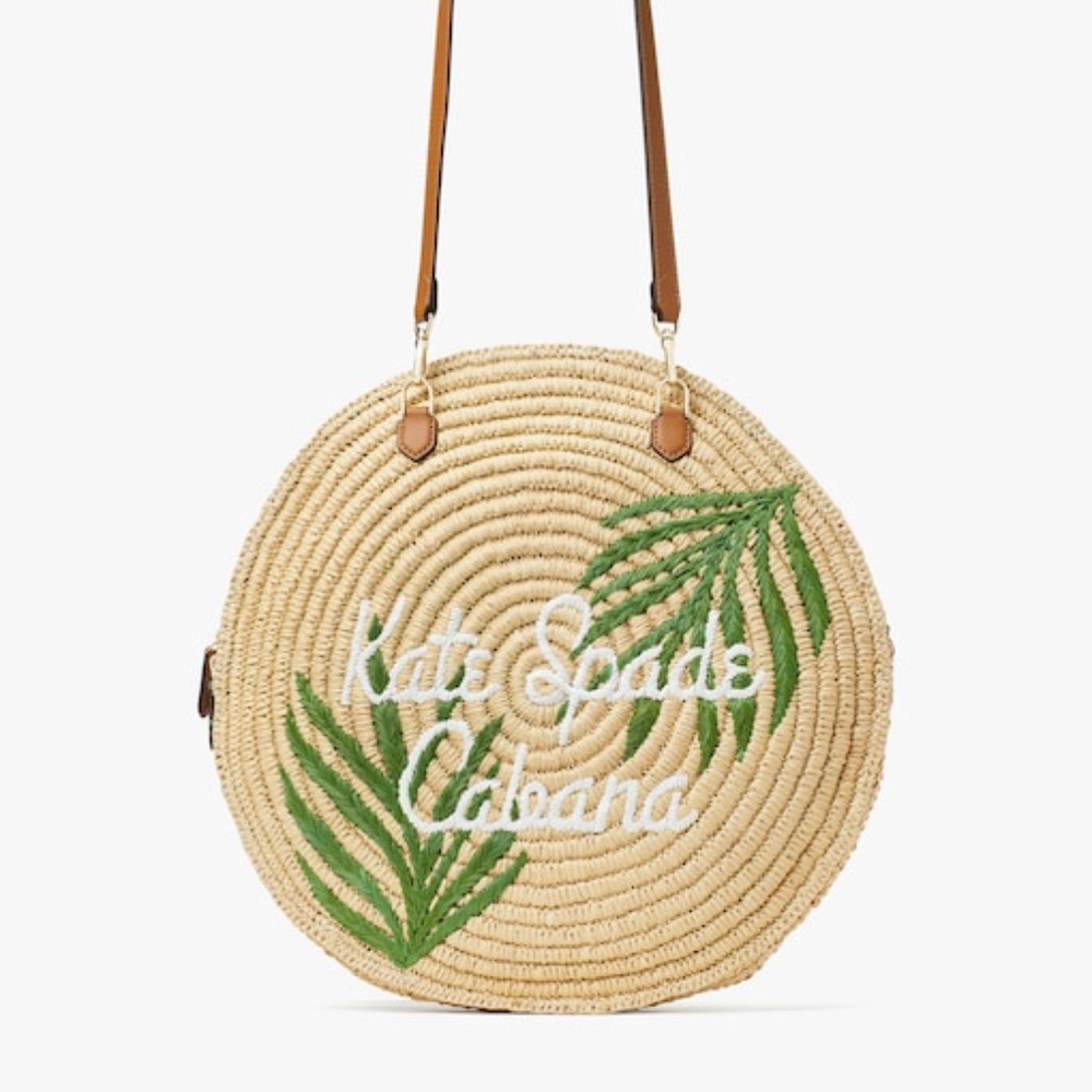 NWT  kate spade Purse cabana straw medium tote